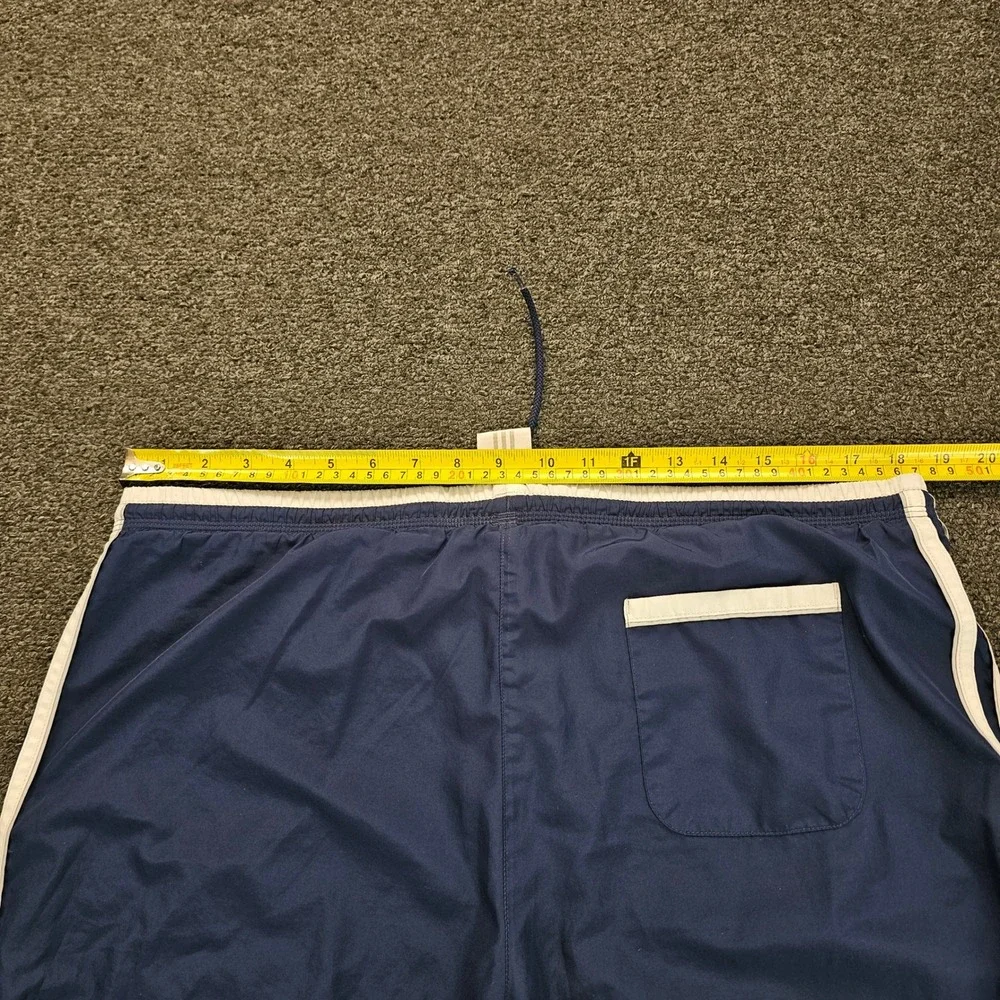 Vintage Adidas Track Pants Baggy Mens Large Navy Blue white 3‎ Stripe Mesh Lined